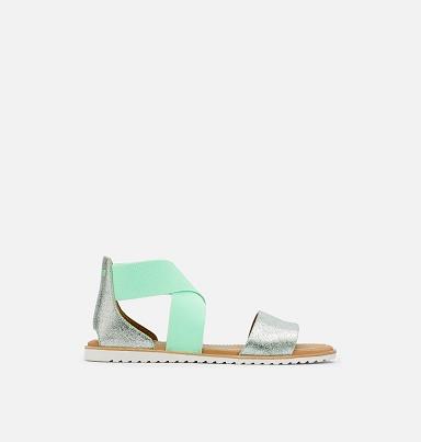 Sorel Ella Womens Shoes Green - Sandals NZ128497